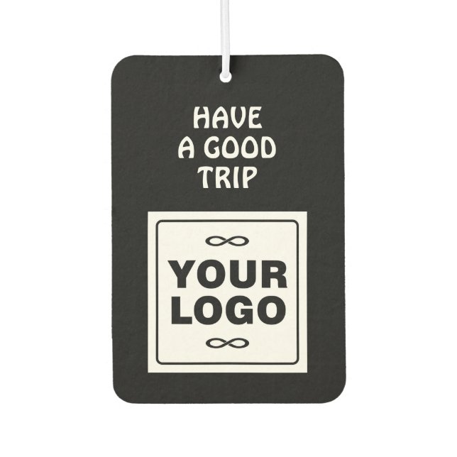 Your Logo - Square - Background WHITE + QR code Air Freshener (Front)