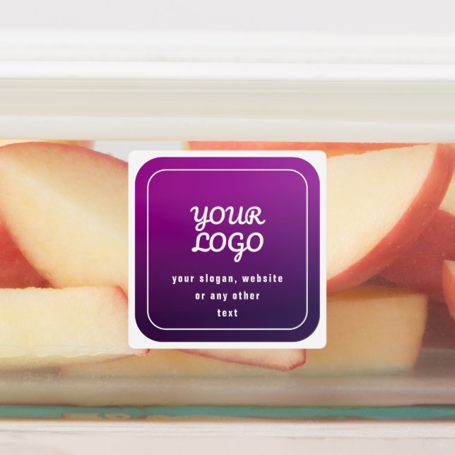 Your Logo & Stylish Light to Dark Purple Ombre (Affixed)