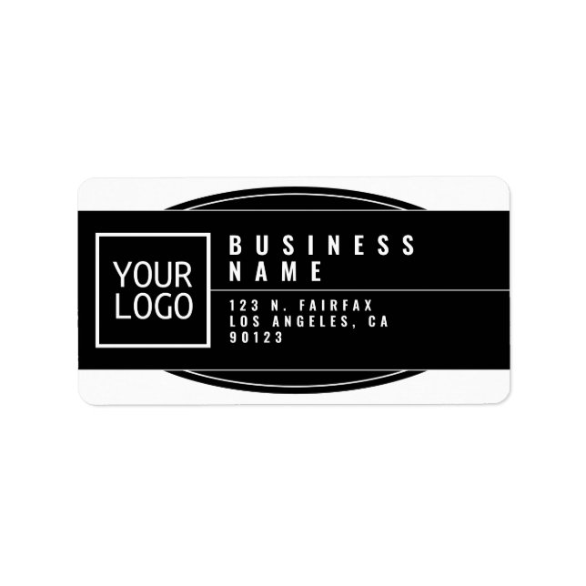 Your Logo Stylized Geometric Return Address Label (Front)