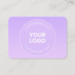 Your Logo Subtle Lavender Ombre Gradient Business Card