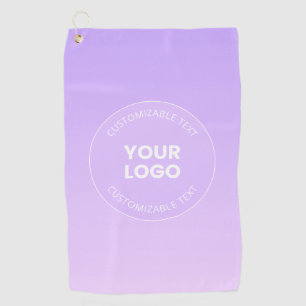 Your Logo   Subtle Lavender Ombre Gradient Golf Towel