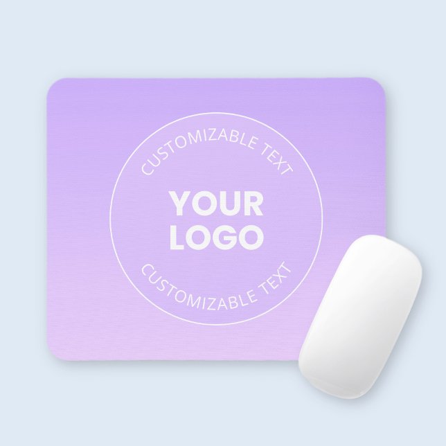 Your Logo | Subtle Lavender Ombre Gradient Mouse Pad (Creator Uploaded)