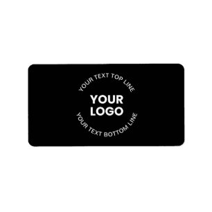 Your Logo & Text Black Label