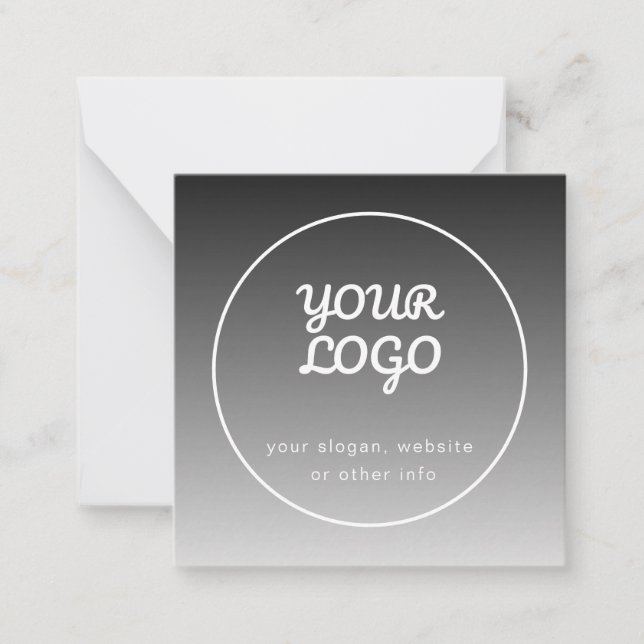 Your Logo & Text | Dark Grey Gradient Card (Front)