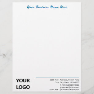 Your Logo Text Font and Colours Business Letterhea Letterhead