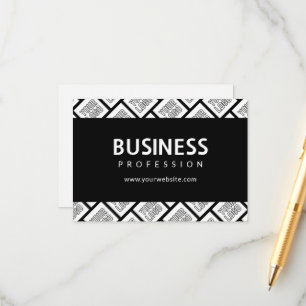 Your Logo Tiled Pattern & Editable Business Name  Enclosure Card