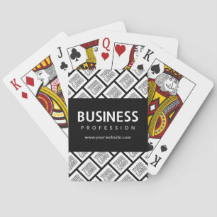 Your Logo Tiled Pattern & Editable Business Name  Playing Cards
