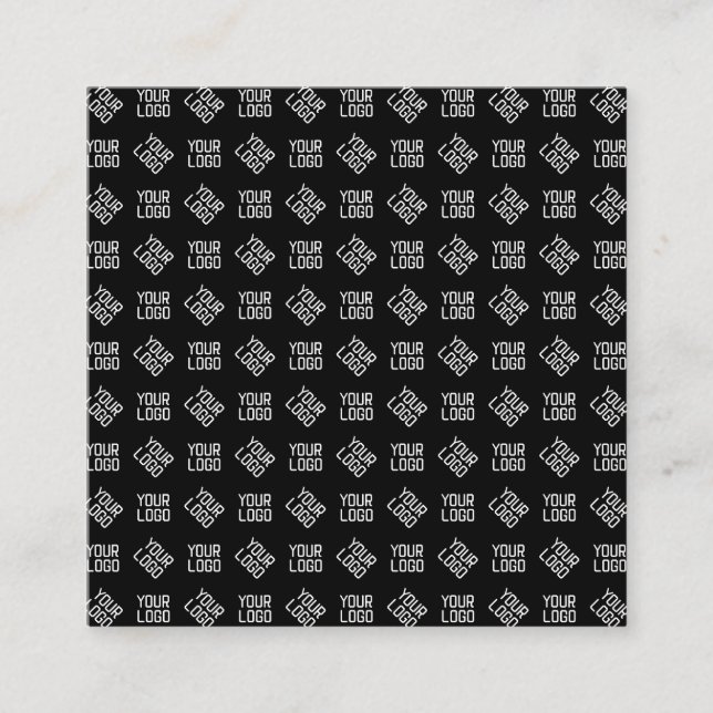 Your Logo | Unique Alternating Logo or Design Square Business Card (Front)
