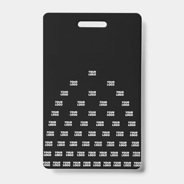 Your Logo Unique Arch Pattern | Black (editable) Badge (Front)