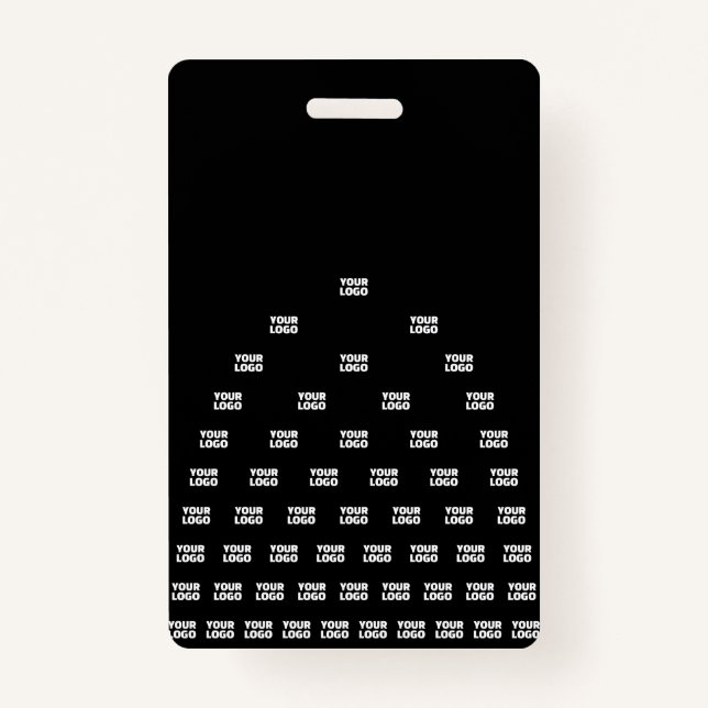 Your Logo Unique Arch Pattern | Black (editable) Badge (Front)