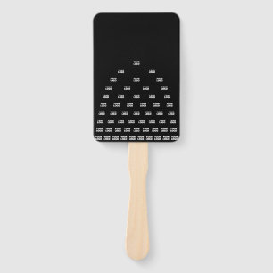 Your Logo Unique Arch Pattern Black (editable) Hand Fan