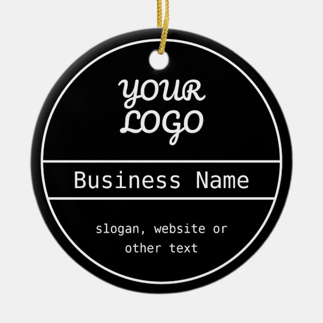 Your Logo | Unique Editable Business Design Ceramic Ornament (Front)