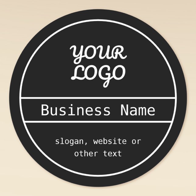 Your Logo | Unique Editable Business Design Classic Round Sticker (Creator Uploaded)