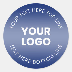 Your Logo w/Editable Any Colour Gradient  Classic Round Sticker