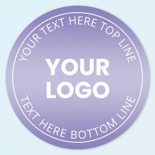 Your Logo w/Editable Any Colour Gradient  Classic Round Sticker
