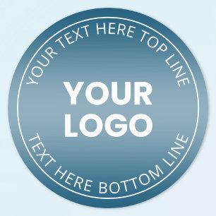 Your Logo w/Editable Any Colour Gradient  Classic Round Sticker
