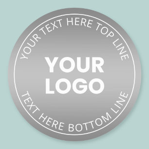 Your Logo w/Editable Any Colour Gradient  Classic Round Sticker