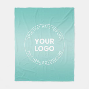 Your Logo w/Editable Any Colour Gradient  Fleece Blanket