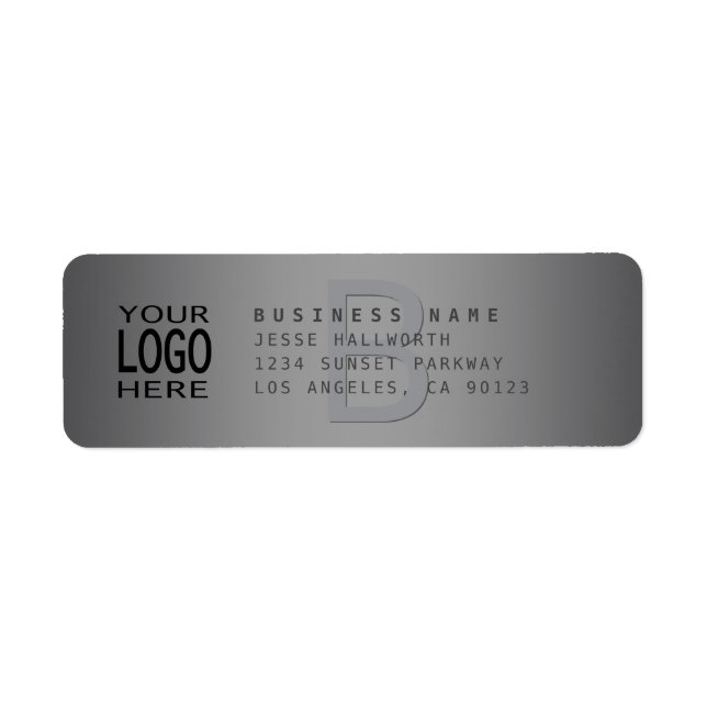 Your Logo w/Editable Colour Gradient & Monogram  (Front)