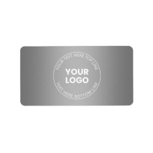 Your Logo w/Editable Grey & White Gradient Label