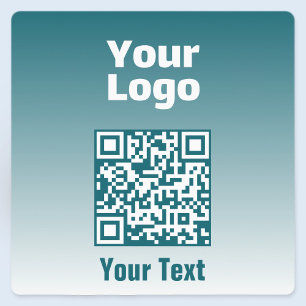 Your Logo w/Editable QR code & Gradient Ombre