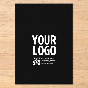 Your Logo w/Editable QR code & Text  Acrylic Invitations