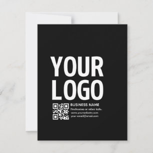 Your Logo w/Editable QR code & Text Card