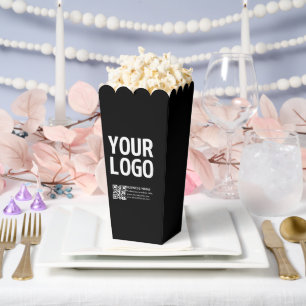 Your Logo w/Editable QR code & Text Favor Box