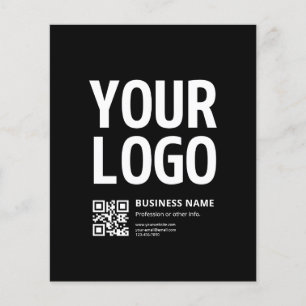 Your Logo w/Editable QR code & Text Flyer
