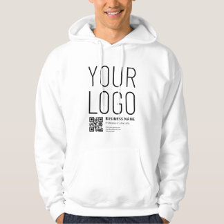 Your Logo w/Editable QR code & Text Hoodie