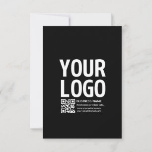 Your Logo w/Editable QR code & Text  Invitation