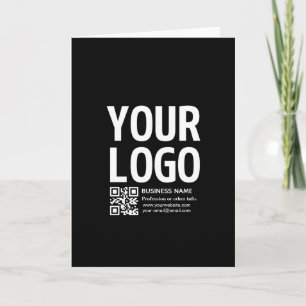 Your Logo w/Editable QR code & Text  Invitation