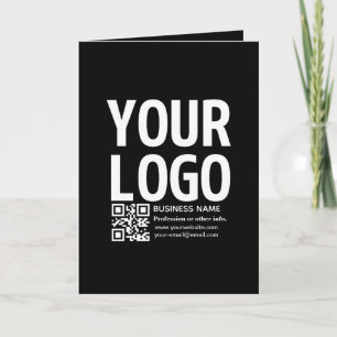 Your Logo w/Editable QR code & Text  Invitation