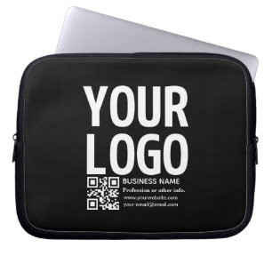 Your Logo w/Editable QR code & Text Laptop Sleeve