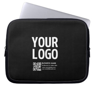 Your Logo w/Editable QR code & Text Laptop Sleeve
