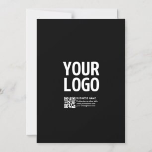 Your Logo w/Editable QR code & Text Magnetic Invitation