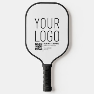 Your Logo w/Editable QR code & Text Pickleball Paddle