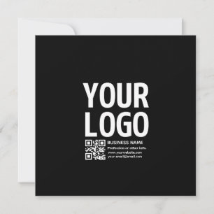 Your Logo w/Editable QR code & Text Save The Date