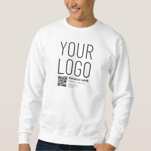 Your Logo w/Editable QR code & Text Sweatshirt