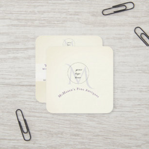 Your Logo White Square Business Cards