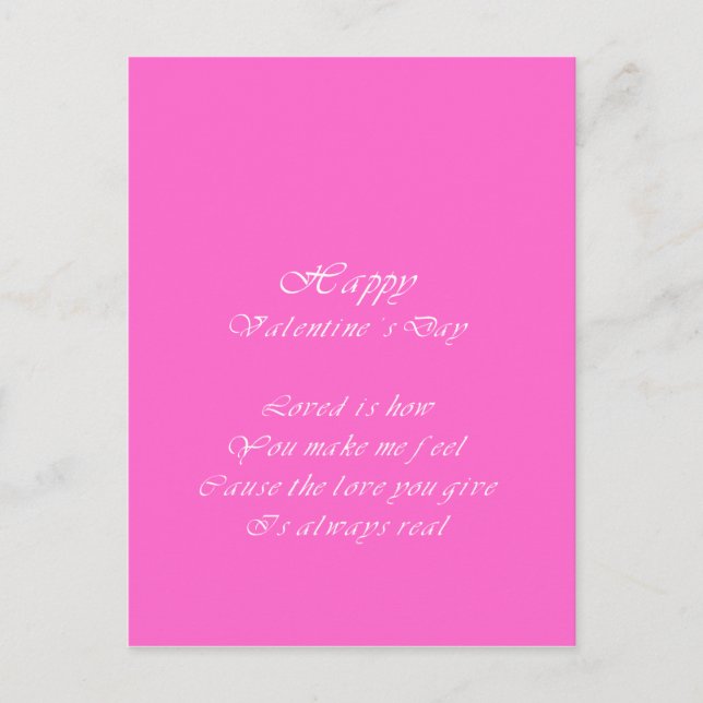 your love is real valentine's day holiday postcard (Front)