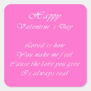 your love is real valentine's day square sticker