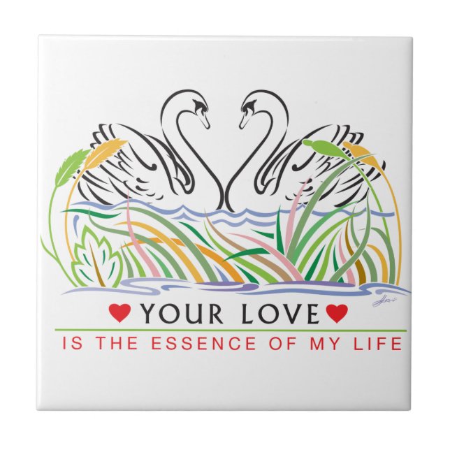 Your Love is the Essence of my Life Ceramic Tile (Front)