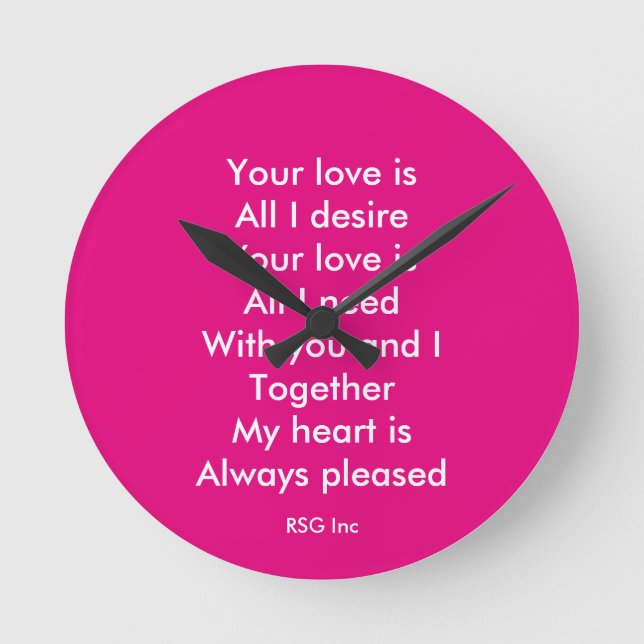 Your love round clock (Front)