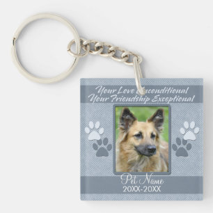 Your Love Unconditional Pet Sympathy Custom Keychain