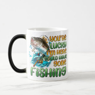 *"Your Lucky Day – Gone Fishing with a Twist"*   Magic Mug