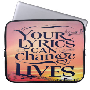Your Lyrics Can Change Lives Laptop Sleeve