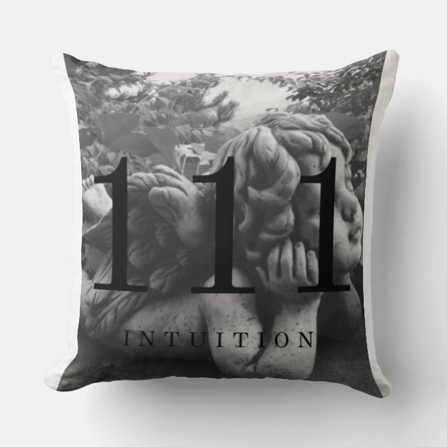 Your manifestation is coming, 111 throw pillow (Front)