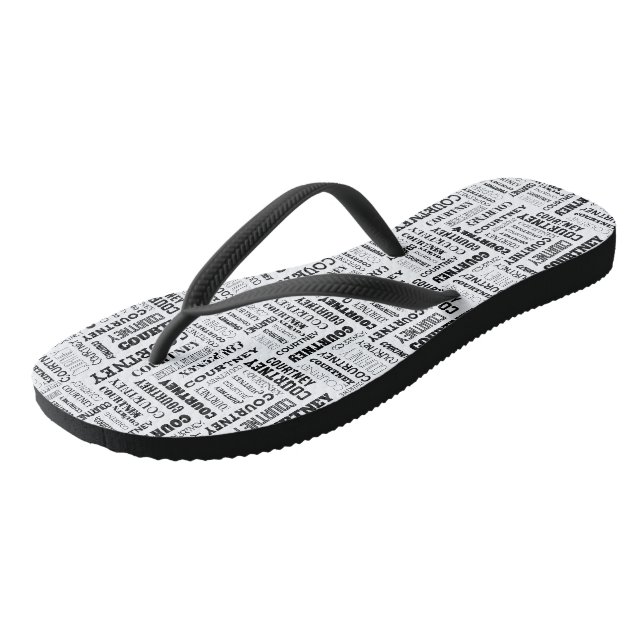 Your (Medium Length) Name is All Over These Flip Flops (Angled)