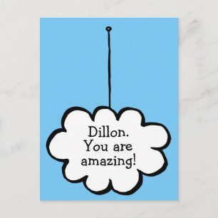 Your Message Dream Cloud on a String Postcard